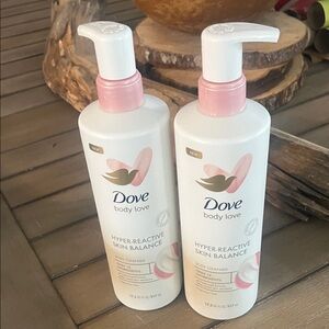 This is a Dove Body Love Hyper-Reactive Skin Balance Body Cleanser, 2 Pack